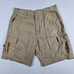 Wrangler Cargo Shorts Mens 36 Tan Cotton Twill Relaxed Fit Utility 60KSWGR